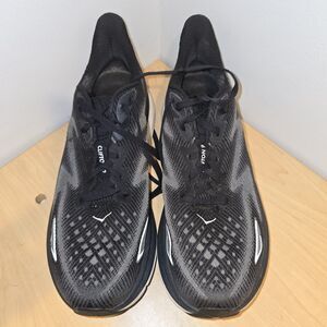 HOKA ONE ONE Clifton 9 Men's Running Shoes Black/White Sz 11.5D 1127895